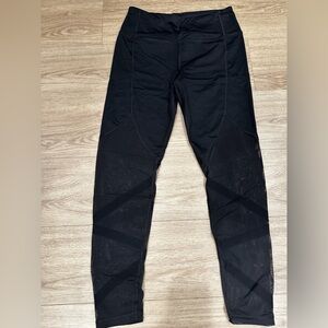 Victoria’s Secret Victoria Sport black mesh leggings, M
